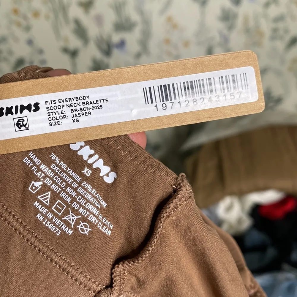 SKIMS Fits Everybody Scoop Neck‎ Bralette Jasper XS 2025 - Image 7