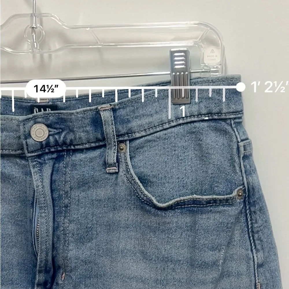 Denim Light Wash Distressed Mini Skirt size 6 - Image 7