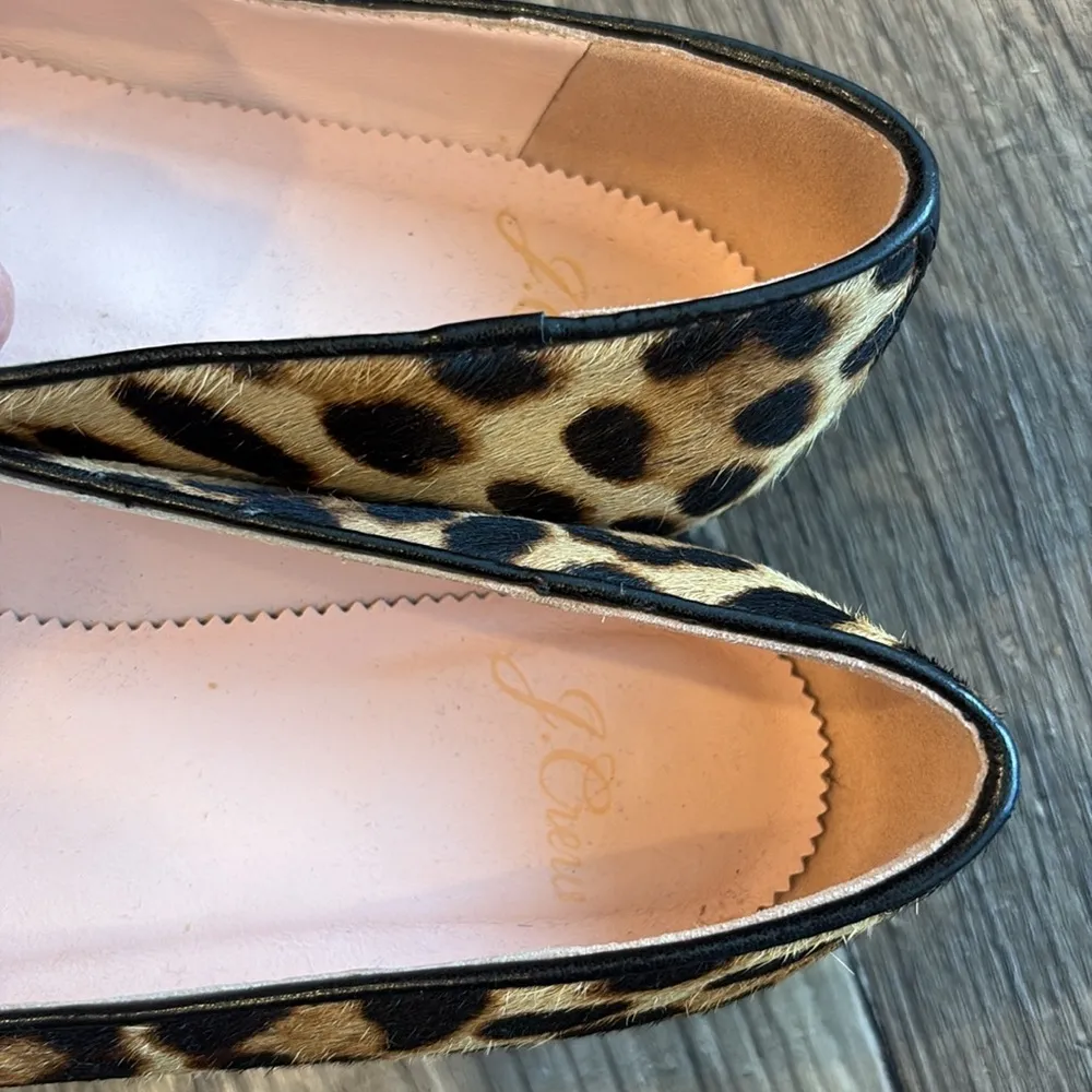 J. Crew Kate Pumps in Calf Hair Leopard Print Block Heel - Image 8