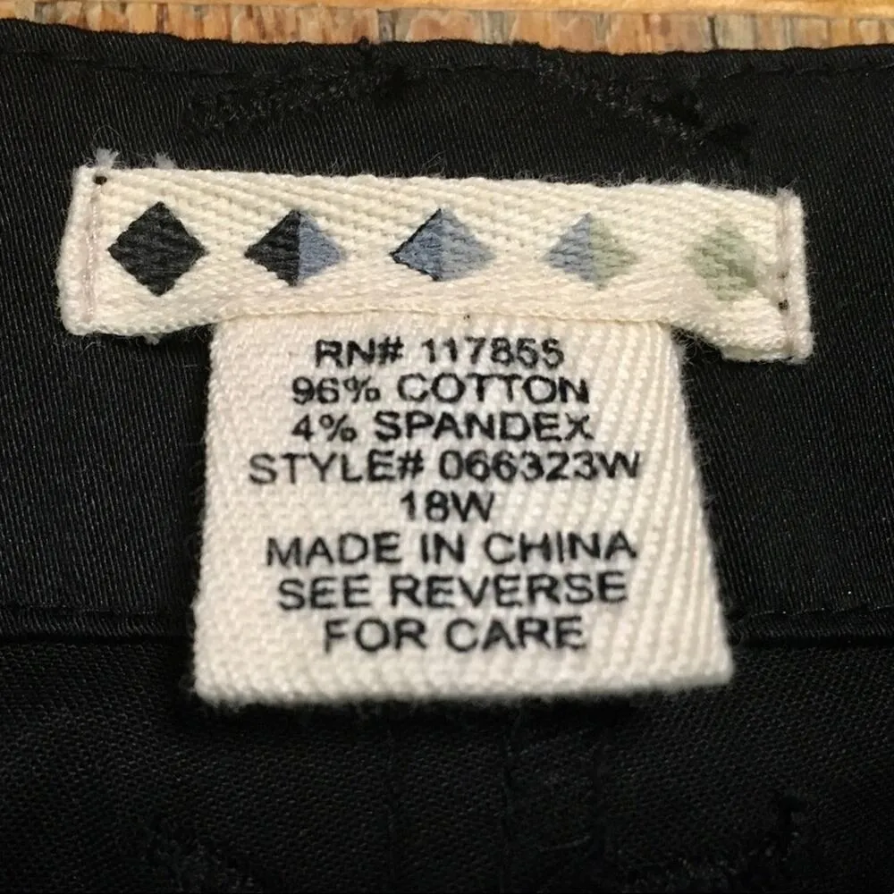 Cute Cotton Blend Mini Skort Black Size 18W - Image 5