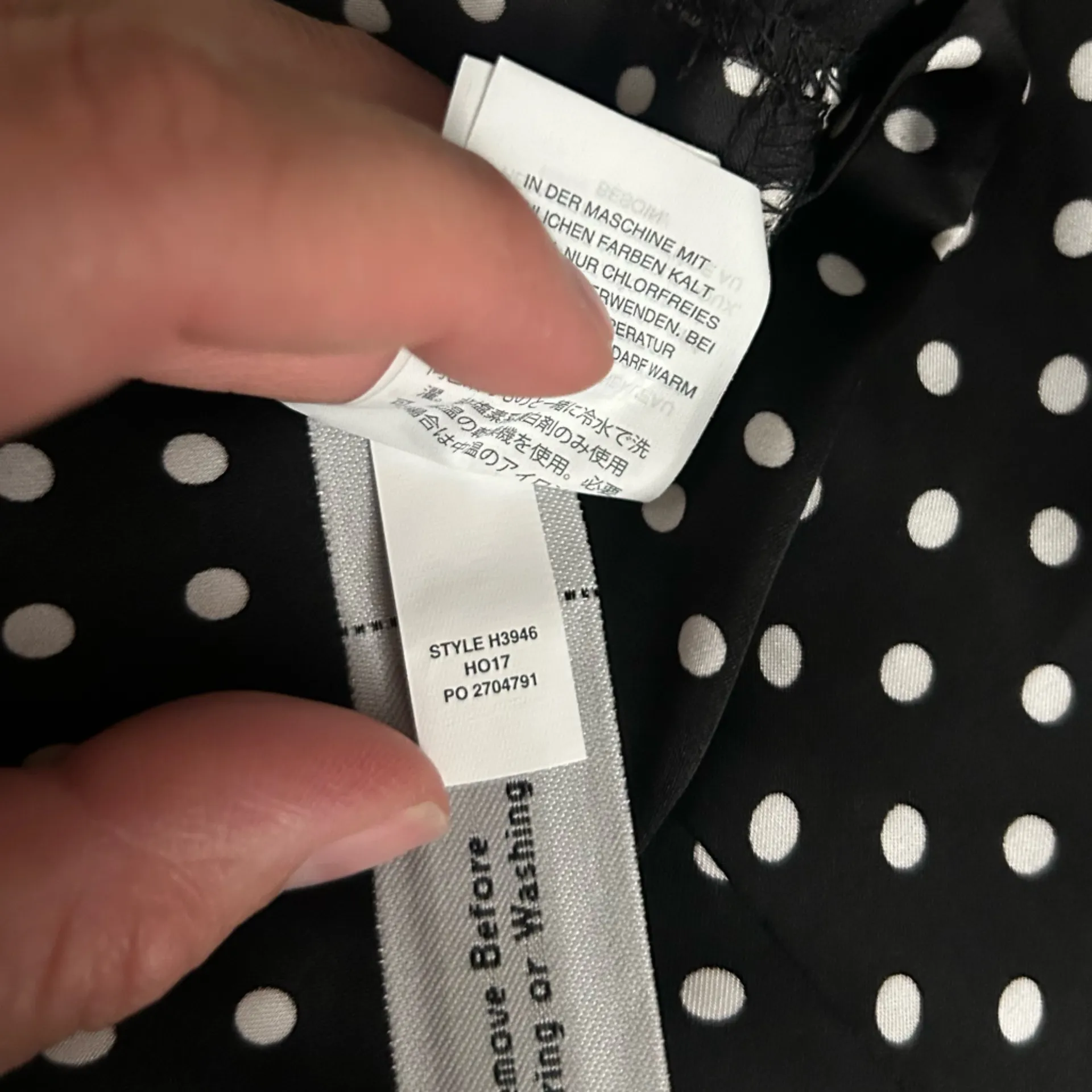 J.Crew Black & White Polkadot Pattern Short Flutter Sleeve Blouse Top Shirt 0 - Image 5