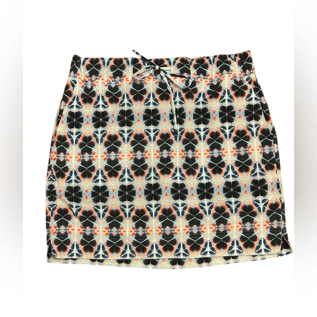 J.Jill FIT Skort Mini Geometric Print Small Women’s Blue - Image 6