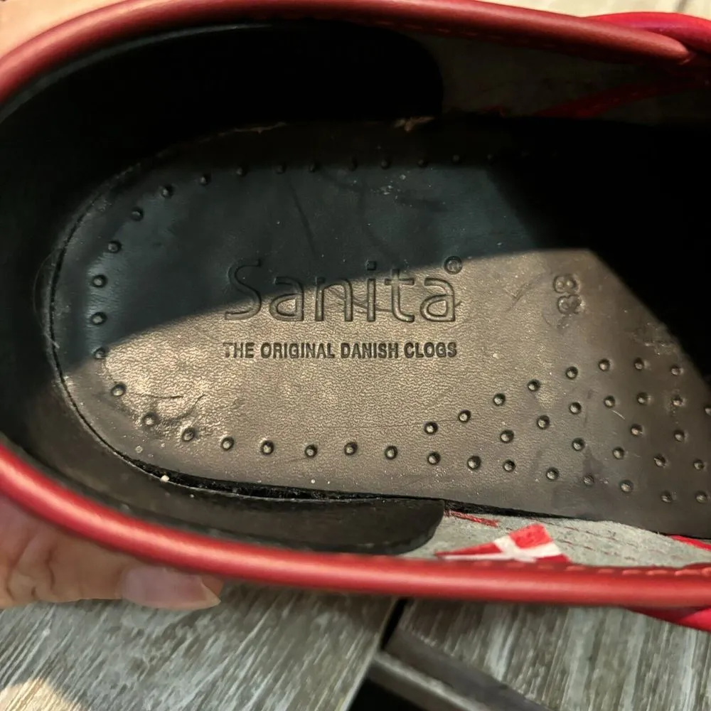 Sanita Greta Clog 38 Pink Raspberry Patent Leather Slip On Original Danish Shoes Size 7 - Image 6