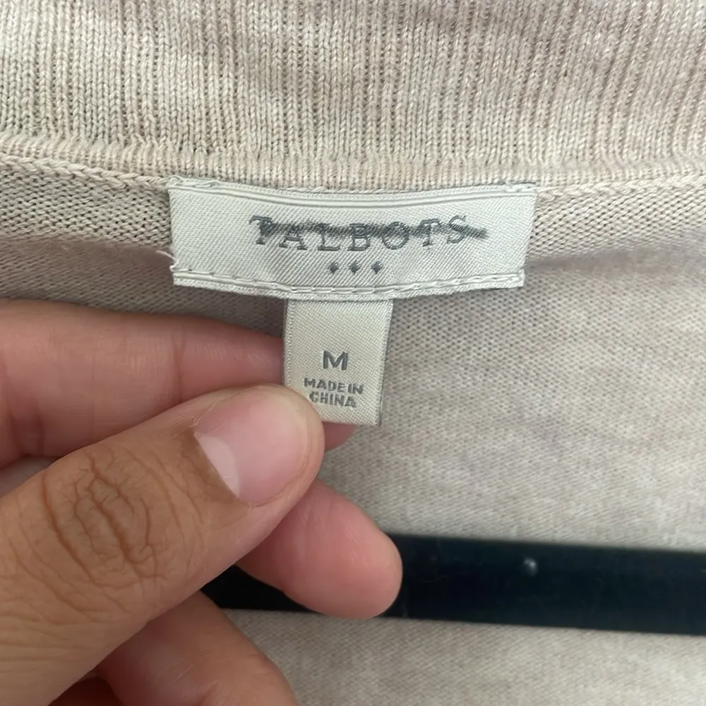 Talbots cream color open cardigan size medium - Image 3