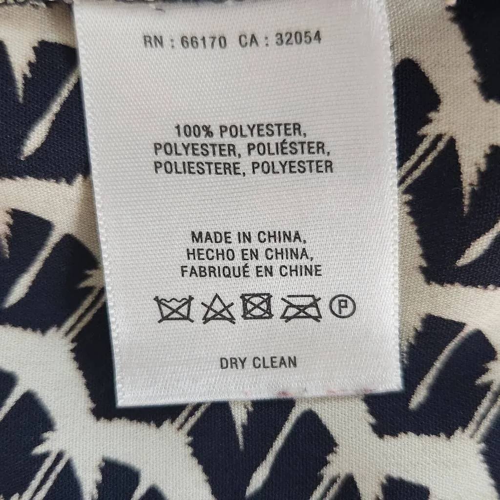 Maeve Black and Cream Print Tunic Graphic Print Dropwaist Tunic Size Medium - Image 9