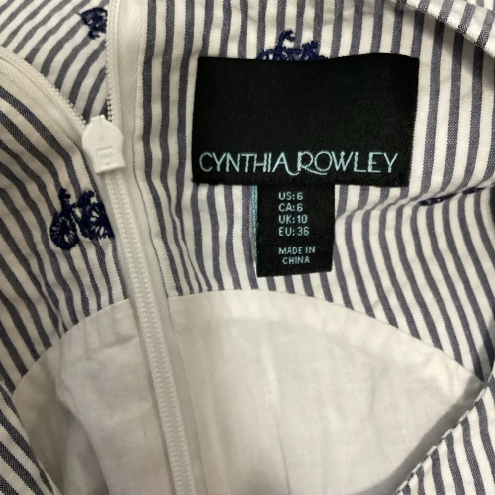 Cynthia Rowley Seersucker Bicycle Dress Size 6 - Image 8
