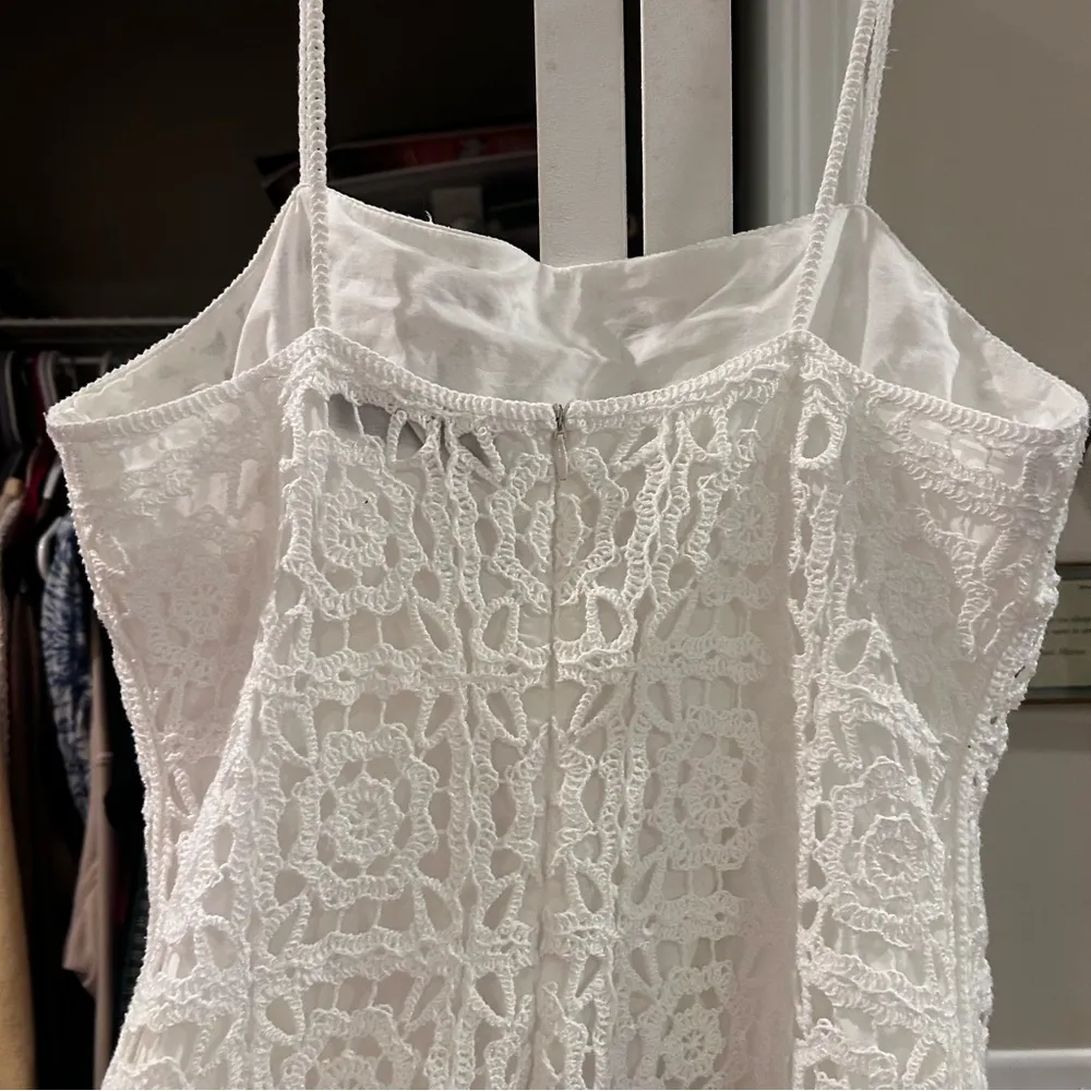 Zara White Crochet Mini Dress - Image 12