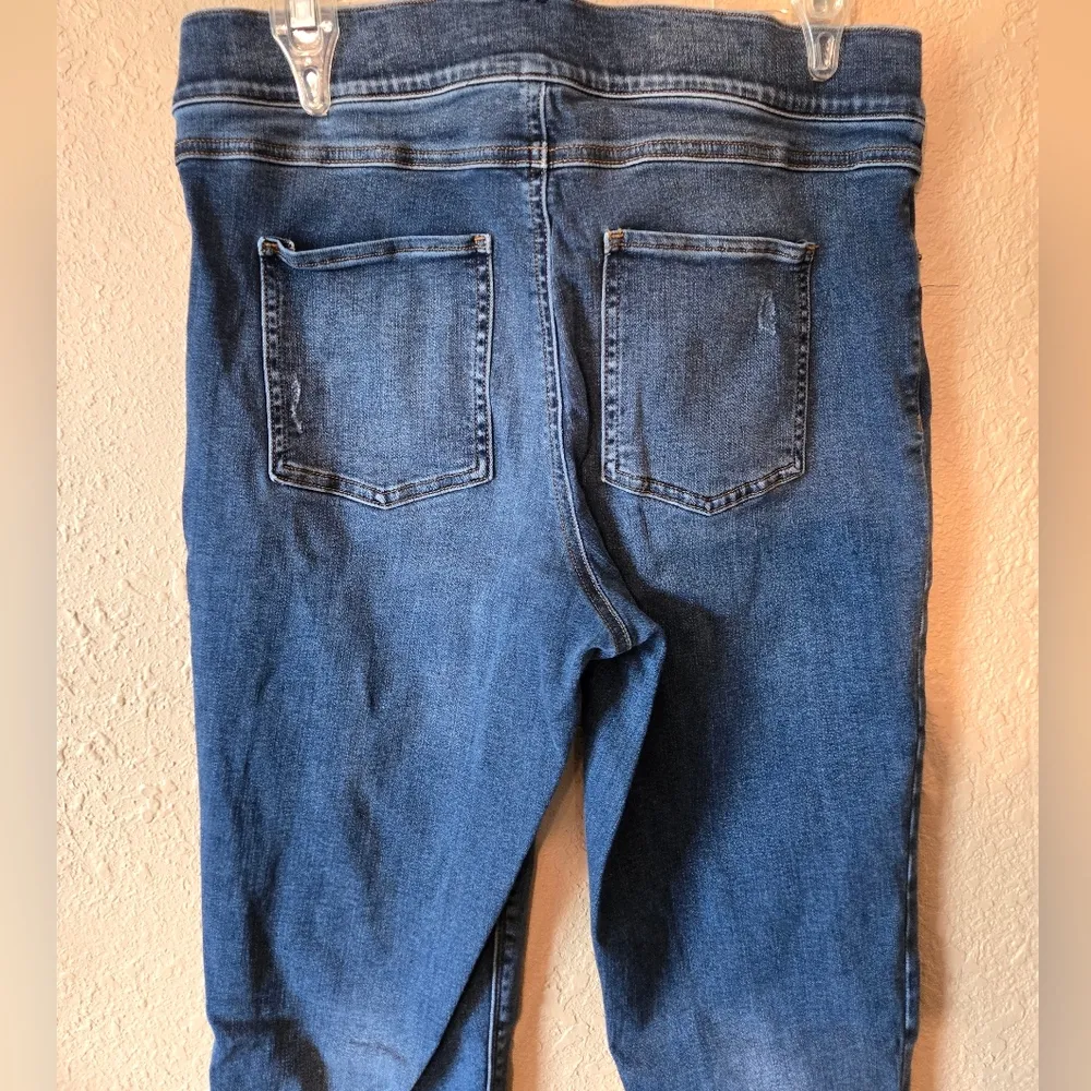 SPANX Distressed Skinny Denim Leggings Stretch 20203R Women's Xl - Image 7