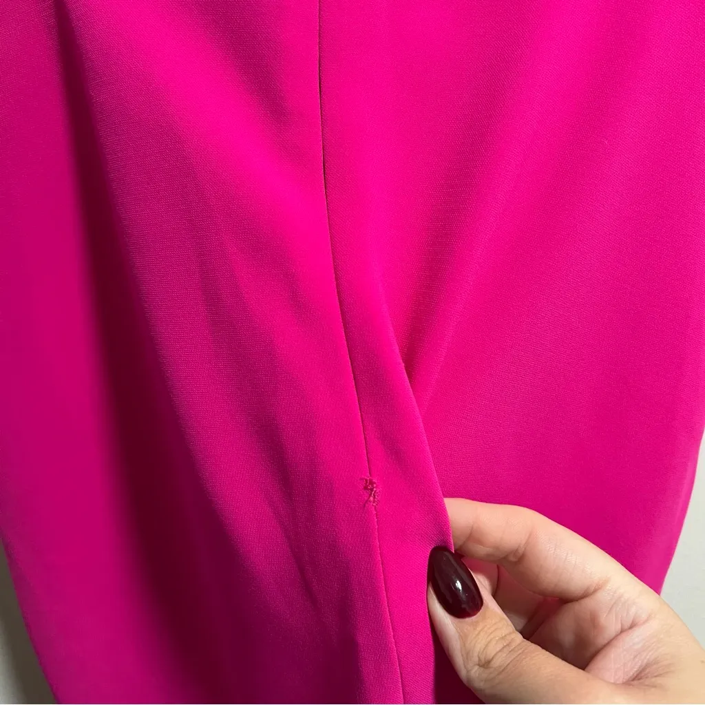 Amanda Uprichard Mandy Strapless Midi Dress In Hot Pink - Image 9