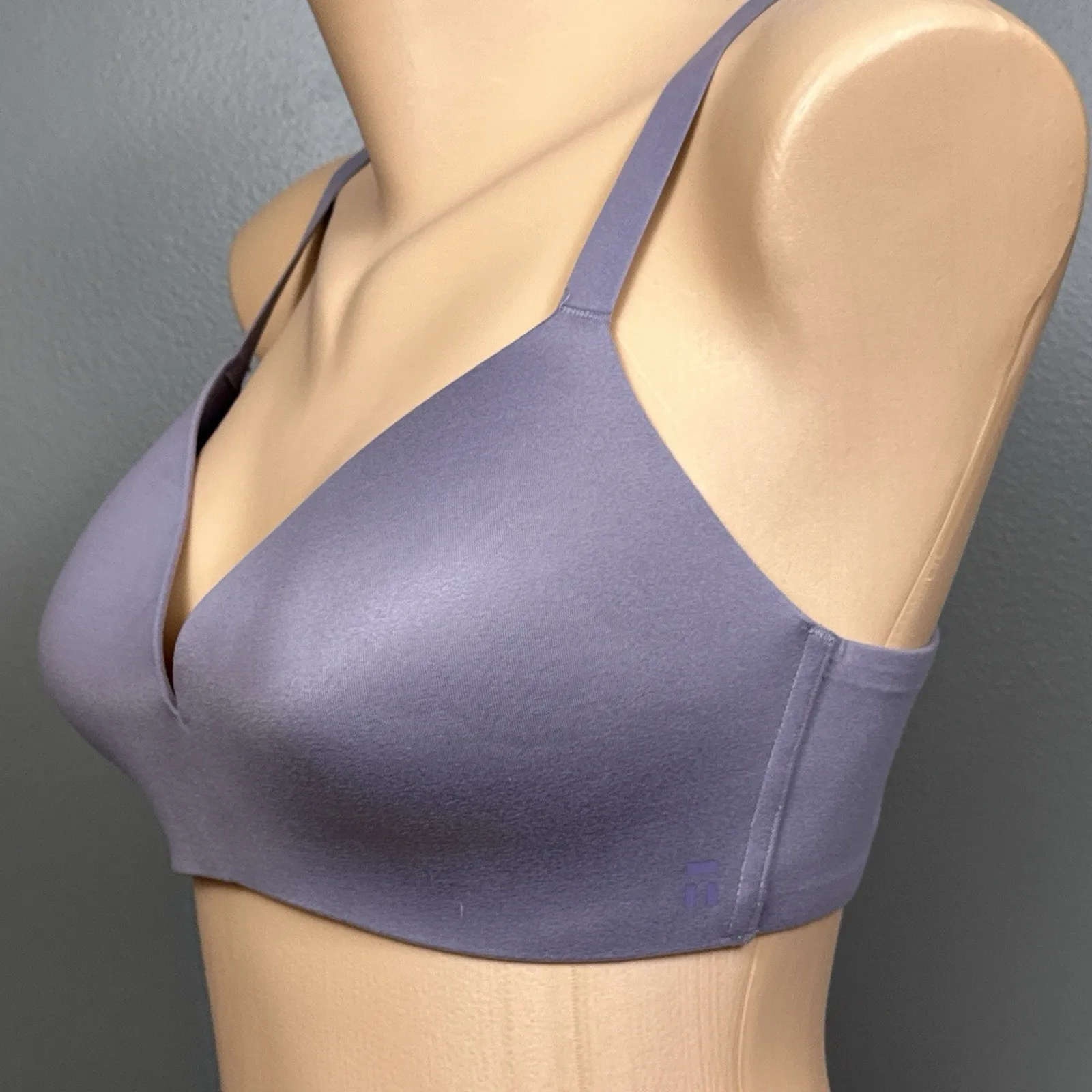 Tommy John Second Skin Lightly Lined Wireless Bra Size 34D Purple Pullover - Image 2