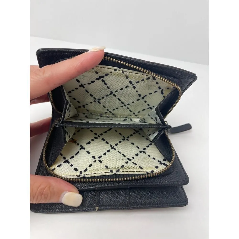 Kate Spade Cara Newbury Lane‎ Black Grained Leather New York Wallet - Image 8