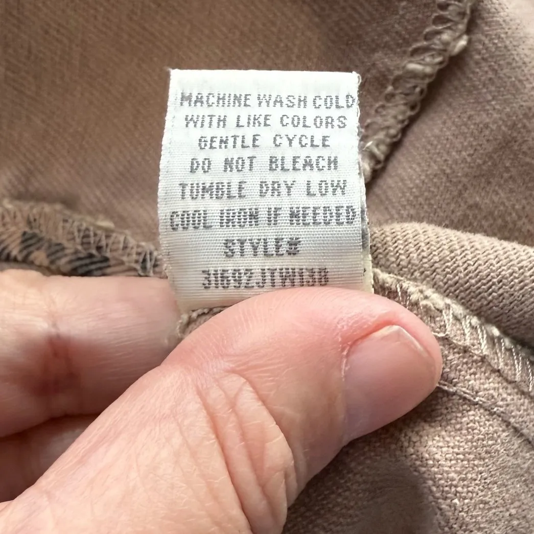 Cali 1850 Leopard Print Cropped Denim Jacket Womens Size Small Indie Sleeze - Image 8