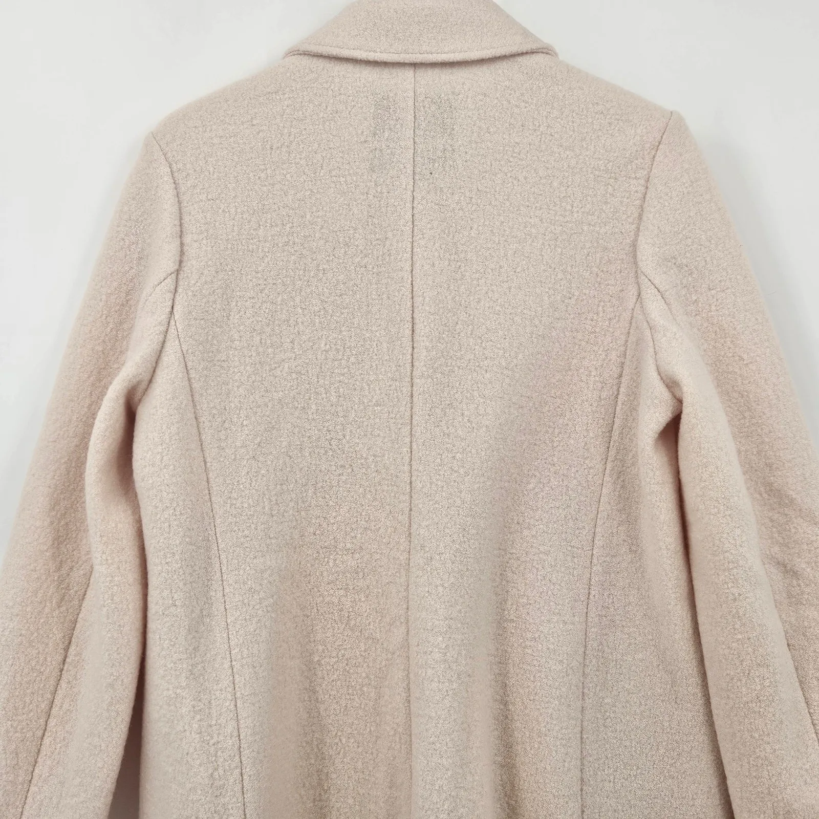 J.Crew Daphne Topcoat in Italian Boiled Wool in Cream Color Size 12 - Image 8