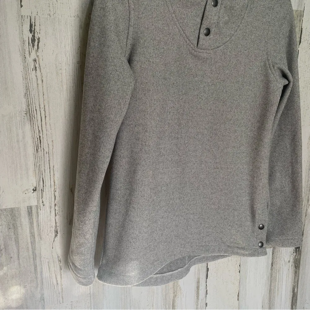 The‎ North Face Knit Stitch Fleece Hoodie Wild Oat Heather Gray size XS NWT - Image 4