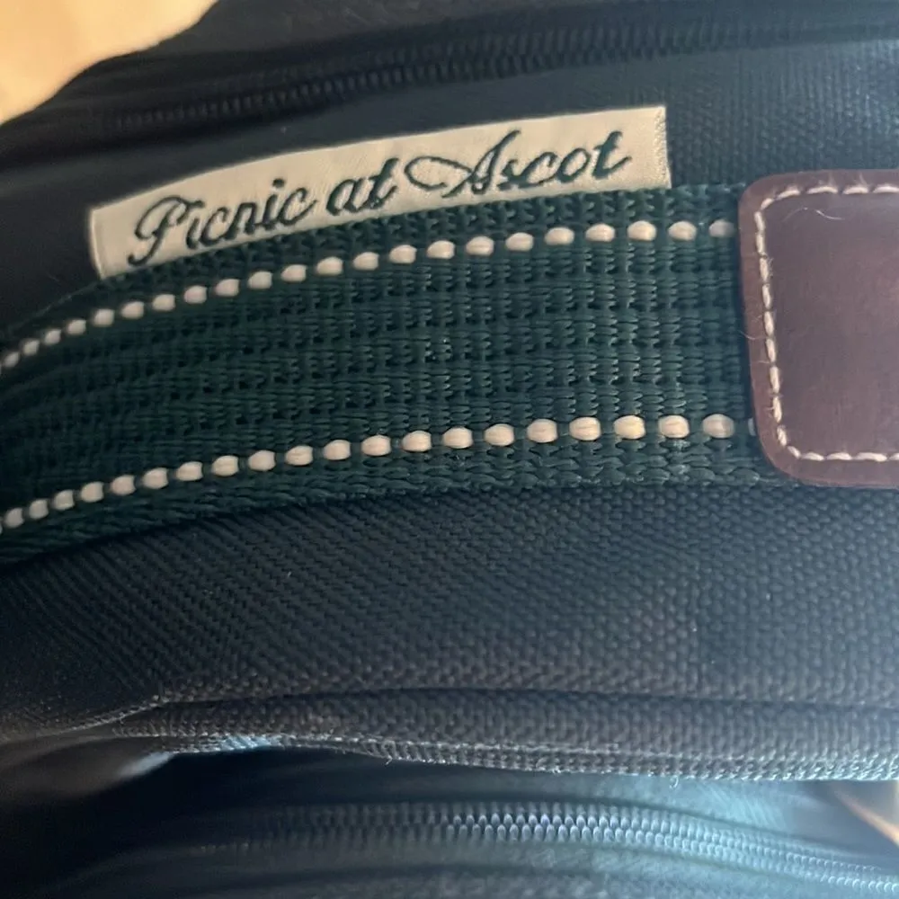 Picnic at Ascot Original Equipped 2 Person Green Picnic Backpack w/ Cooler - Image 2