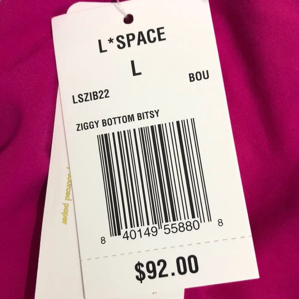 L*Space Ziggy Bikini Bottom in Bougainvillea Pink L NWT - Image 7