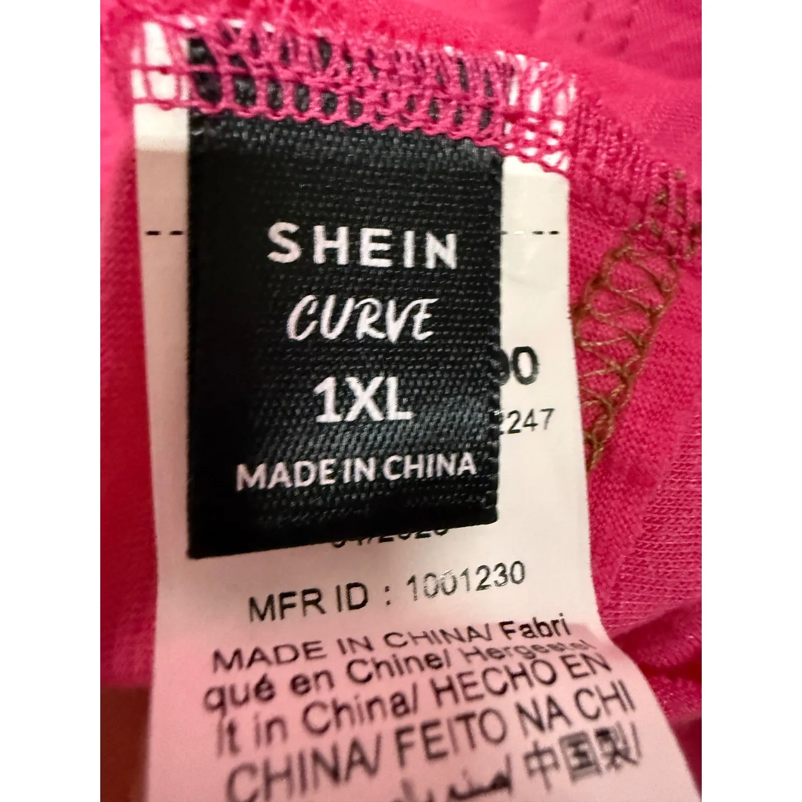 Hot Pink Open Back Athletic Short Sleeve Workout Top Size 1X Light Weight Blue - Image 6