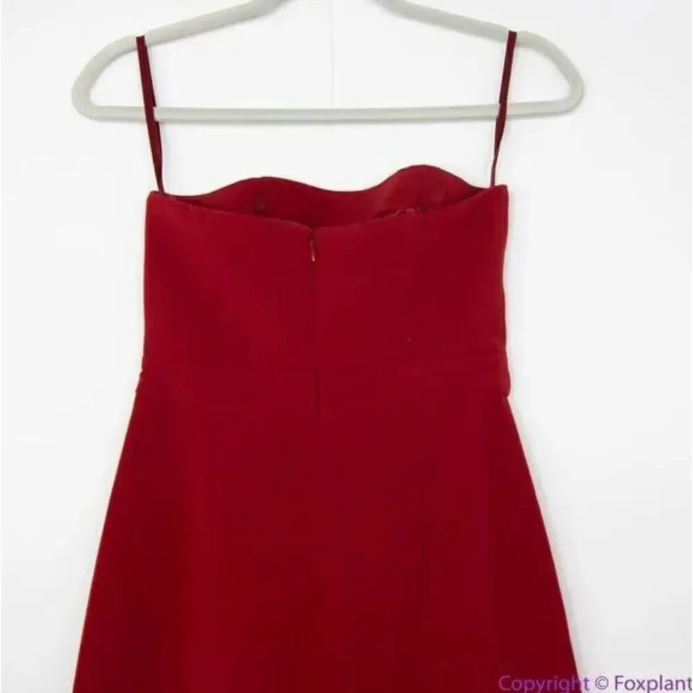 NEW white house black market Wine Red Convertible Strapless SplitLeg Jumpsuit, 2 - Image 7