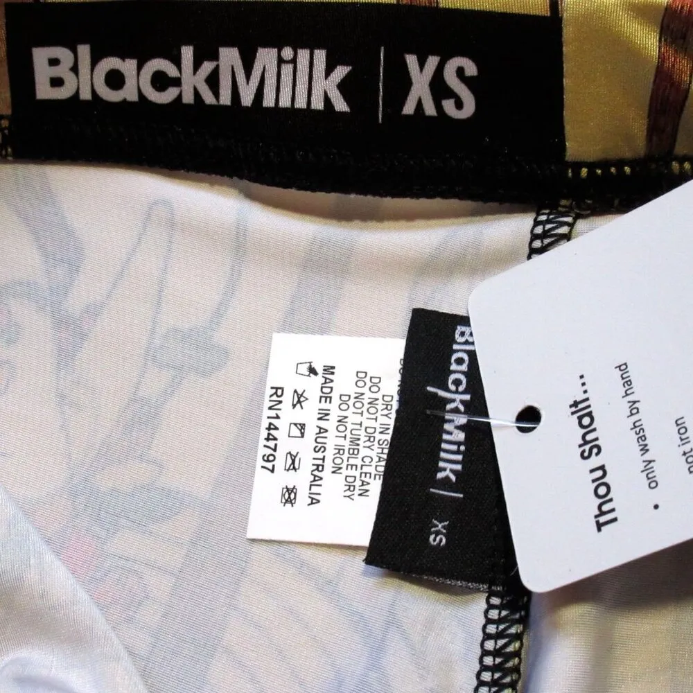 NWT BlackMilk LIMITED EDITION La Trappistine Mucha Printed Leggings XS - Image 4