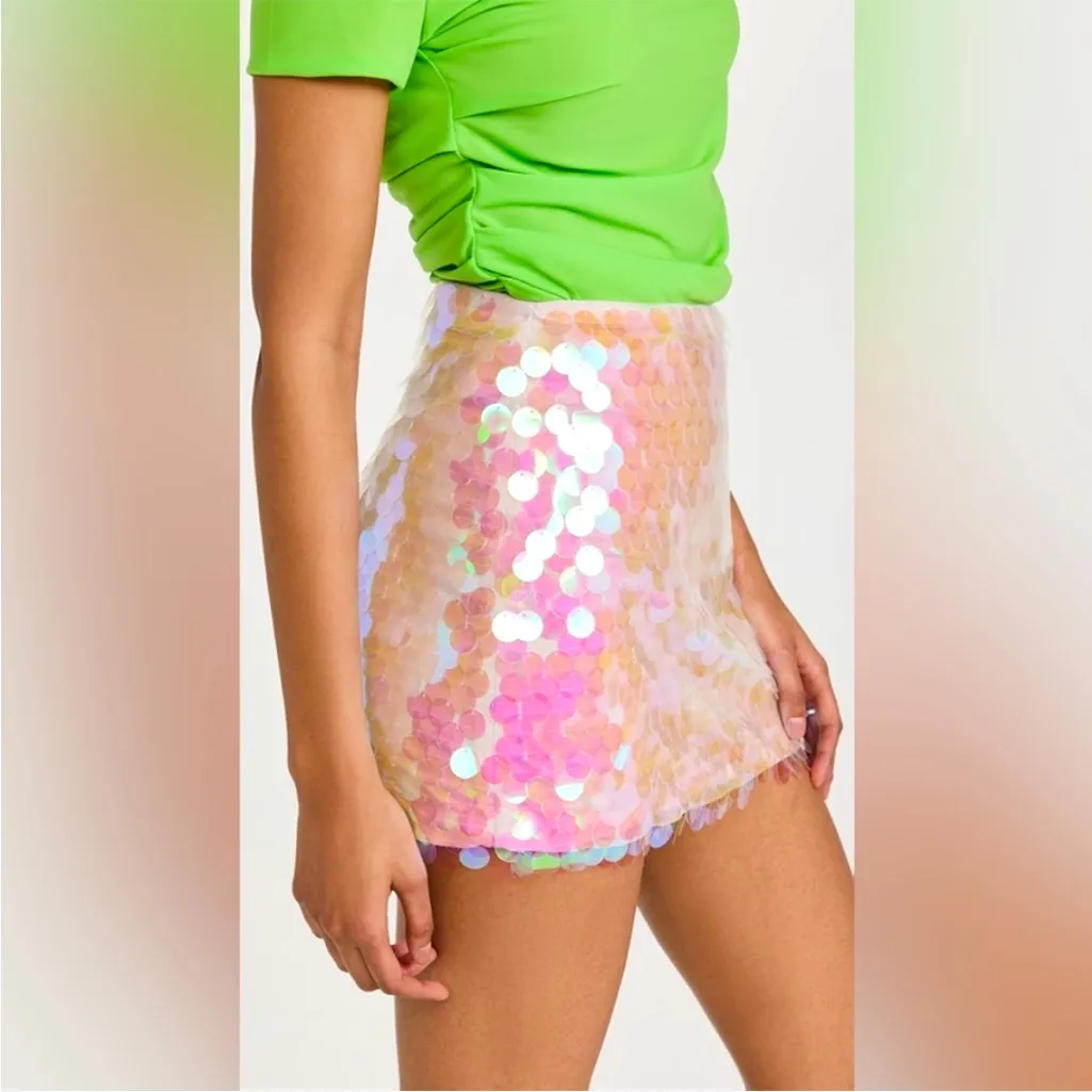 NWT Helmut Lang Scale Sequin Skirt 12 color mirror - Image 2