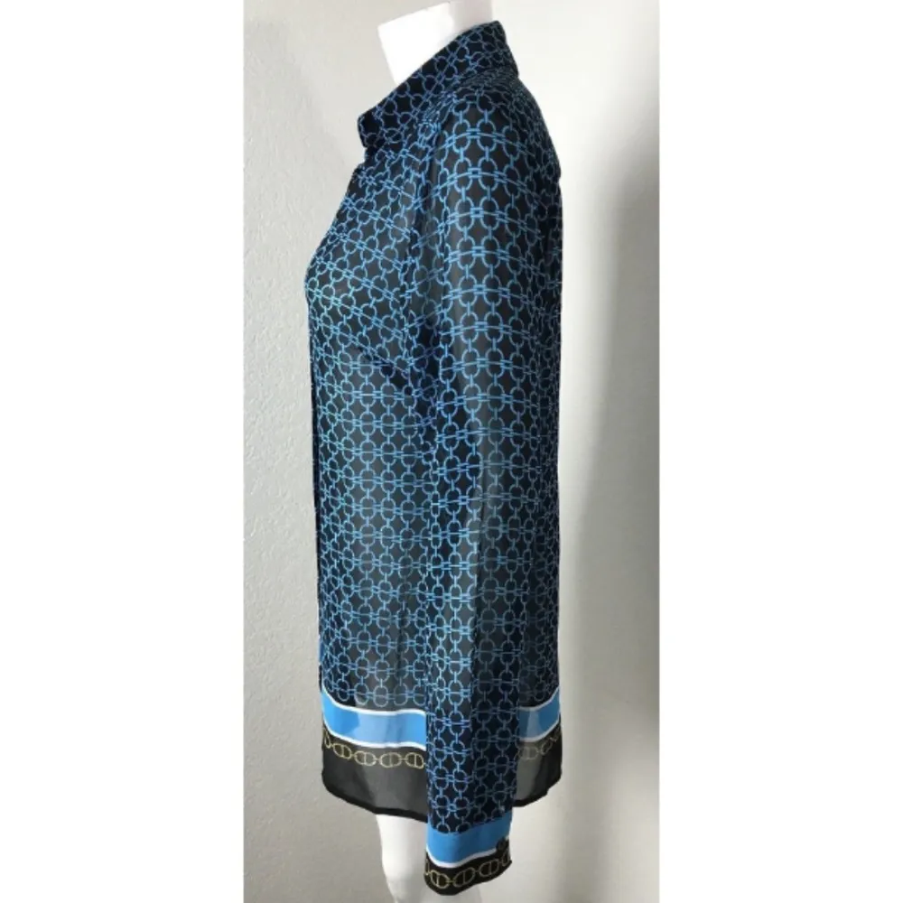 Michael Kors MK Women's sheer Button Down Top - Image 2