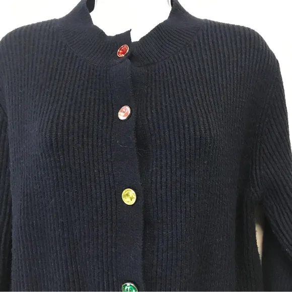 Lea &‎ Viola rib-Knit whimsigoth grunge Cardigan sweater M - Image 5