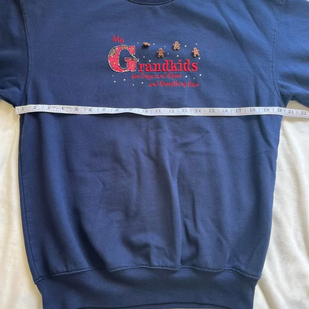 Vintage 90s M&C Sportswear navy & red embroidered crewneck sweatshirt sz medium Blue - Image 7