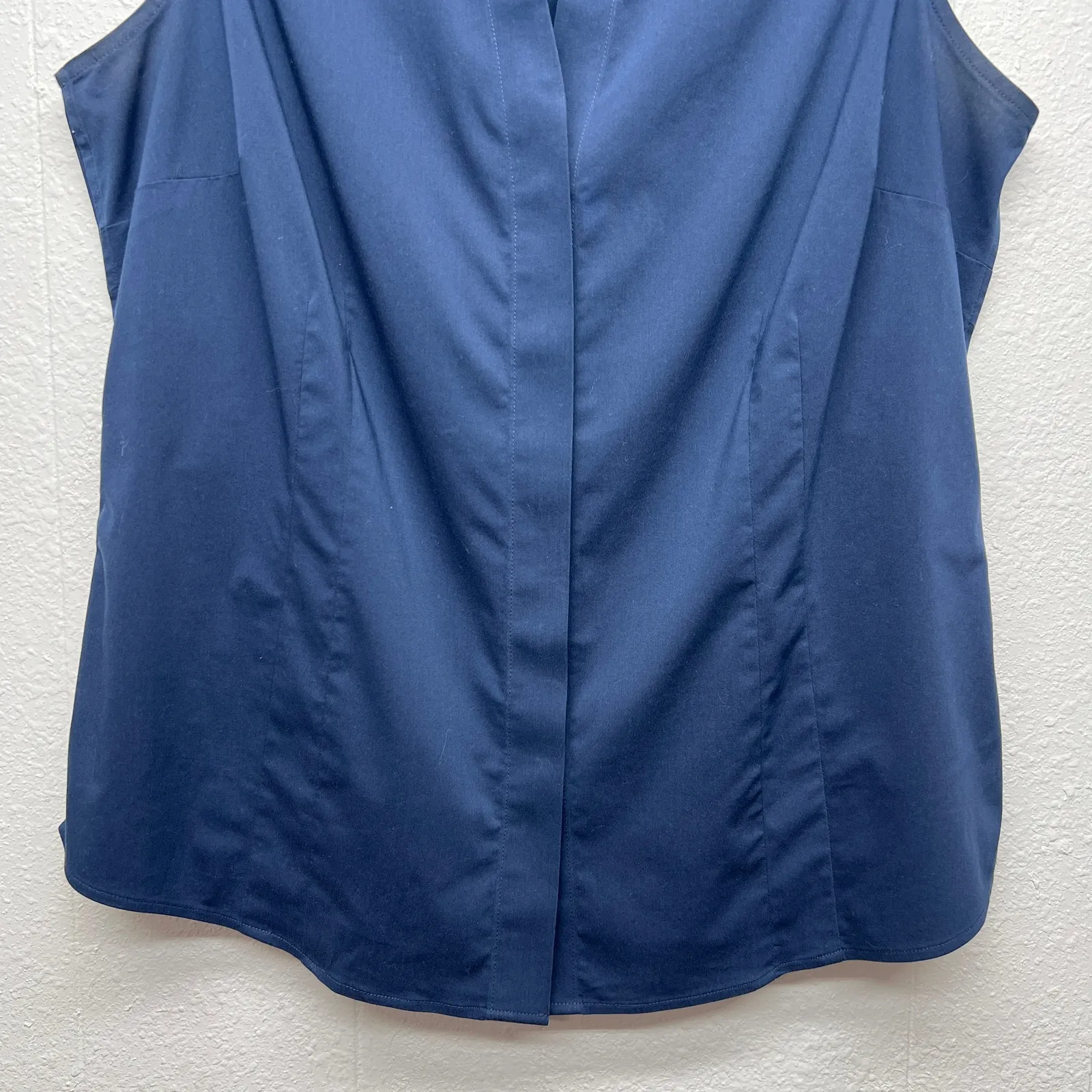 Foxcroft Non-Iron Top Women Large Office Career Business Workwear Cotton Stretch - Image 4