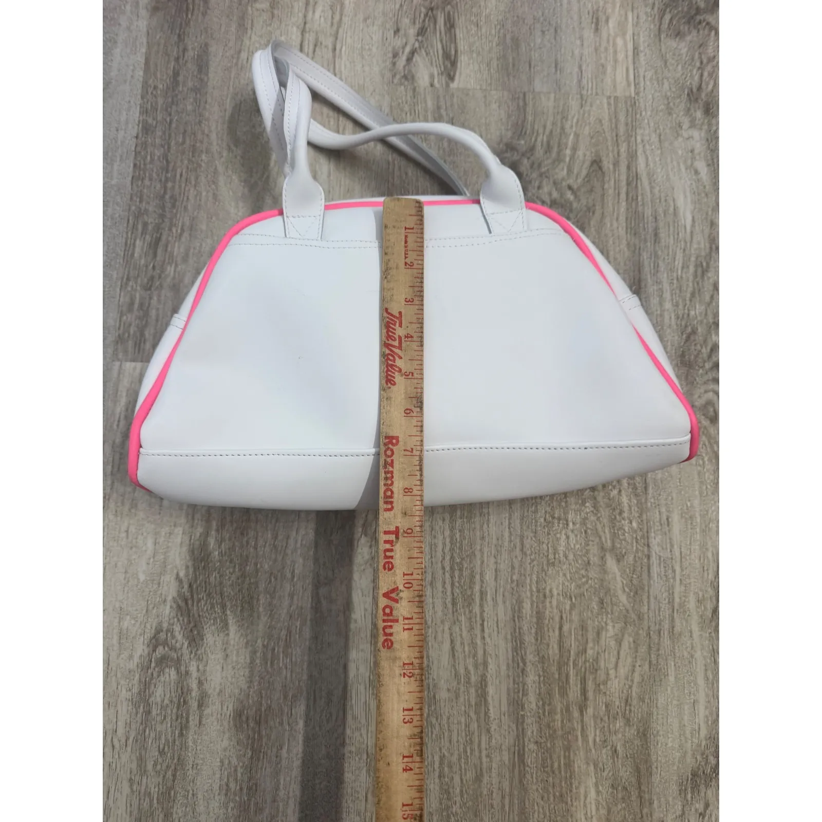 Nike Women Duffel Bag White Pink Large Logo Gym Sport Travel - Image 6