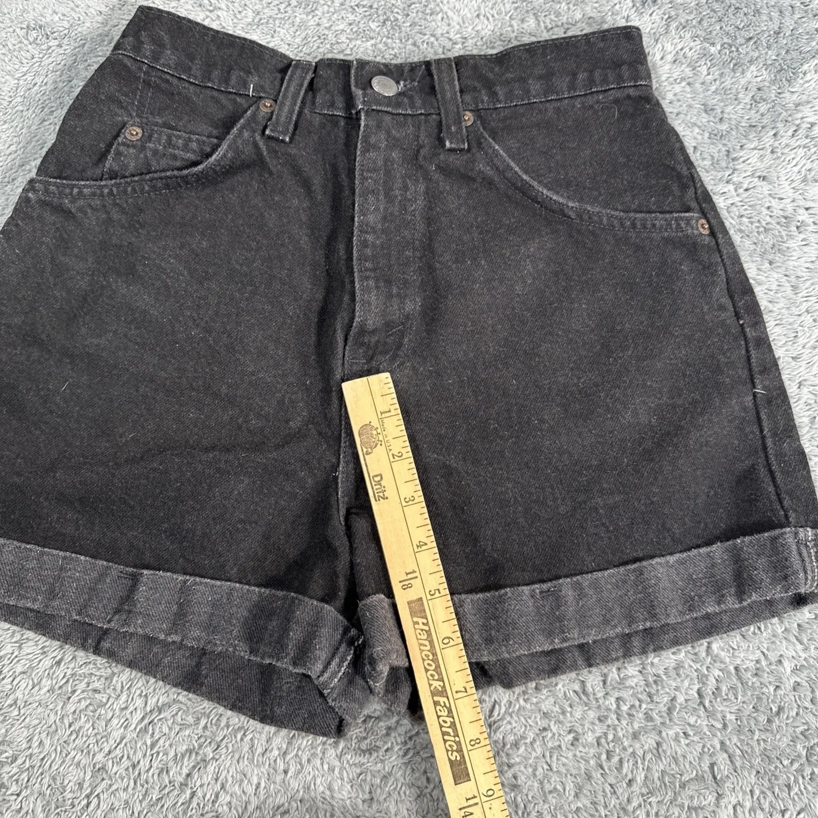 VTG Levi's 954 Shorts Women's SZ 7 Black Regular Fit High Rise Orange Tab USA - Image 12