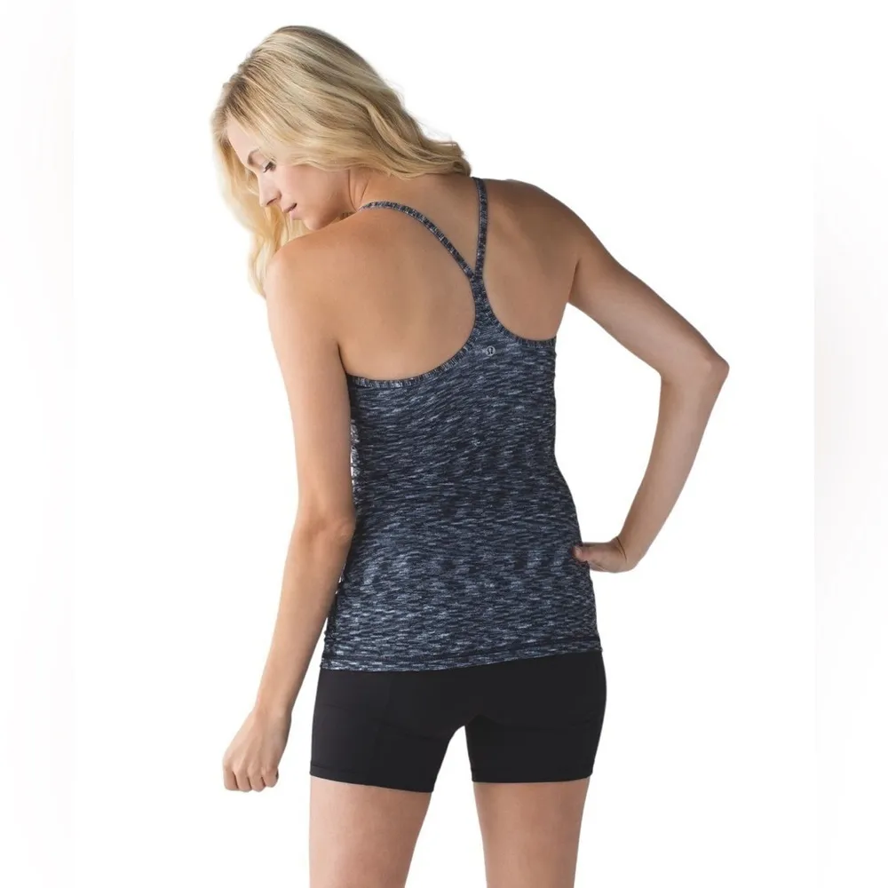 Lululemon  Power Y Tank Luon Dramatic Static White Black Size 4 - Image 2