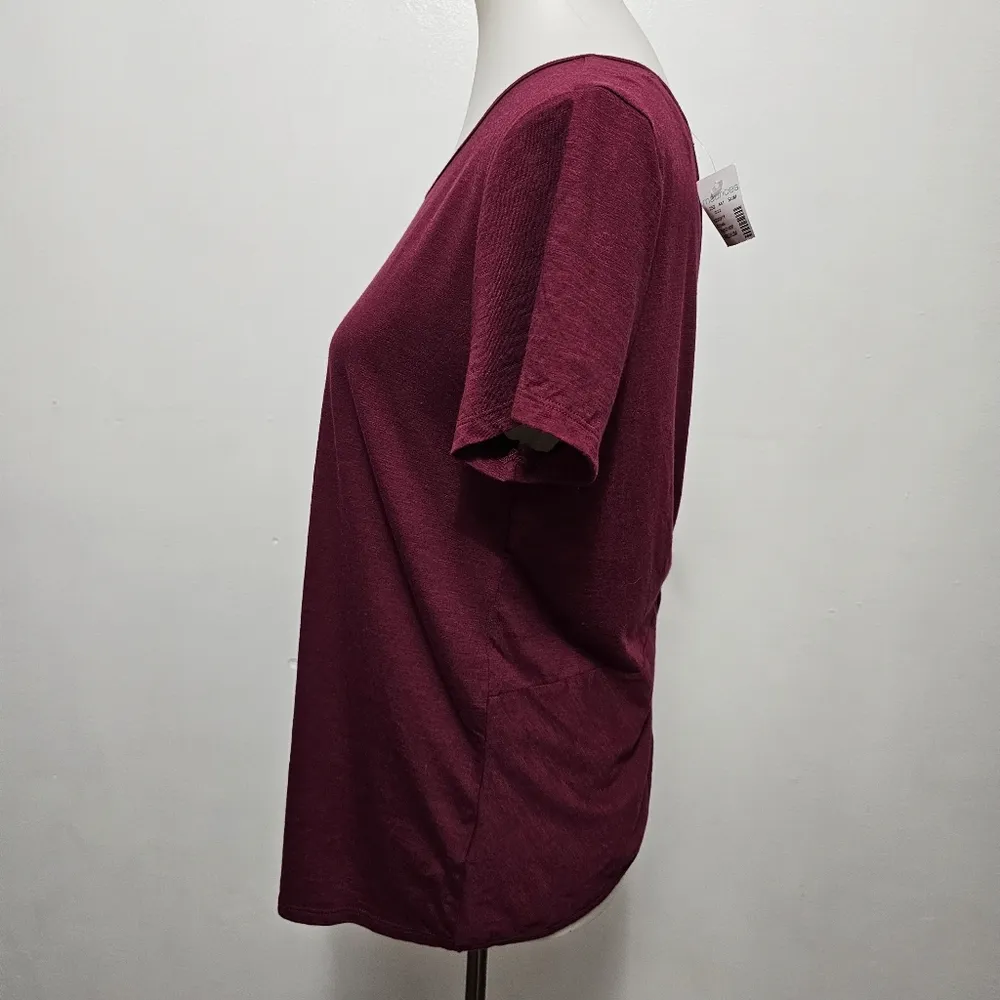 Maurices Burgundy 24/7 Solid Knot Back Tee Size Medium - Image 3