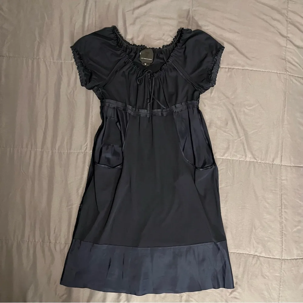 Anna Sui for Anthropologie navy blue dress size 10 - Image 5