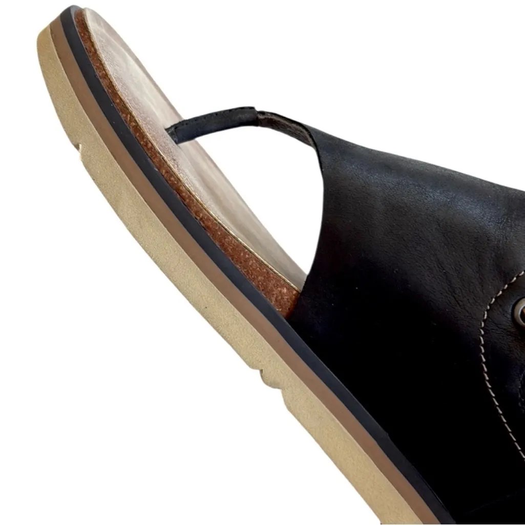 EUC OTBT Leather Locate Sandals Black
Brown Size 7.5 - Image 7