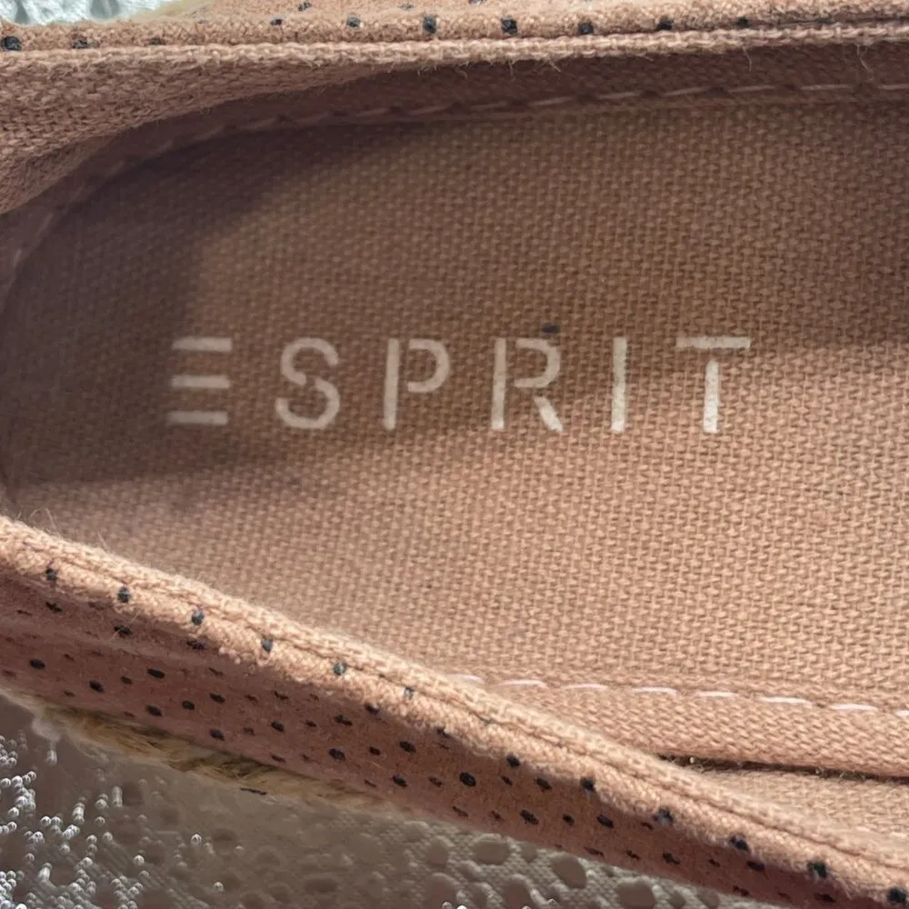 Esprit Emery Sneaker Espadrille Slip On Pink Size 6 Loafer Summer Straw - Image 11