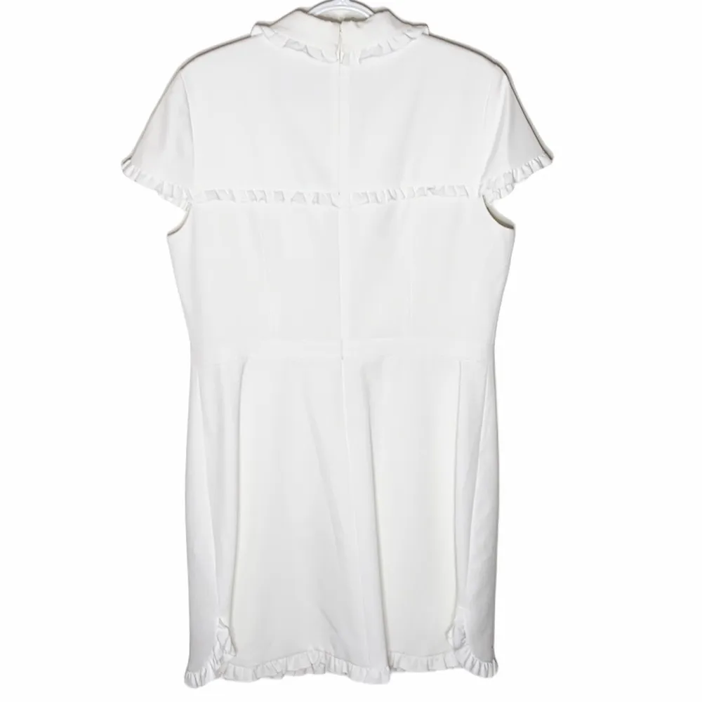 Gal meets glam white Emma ruffled mini dress sz 16 - Image 4