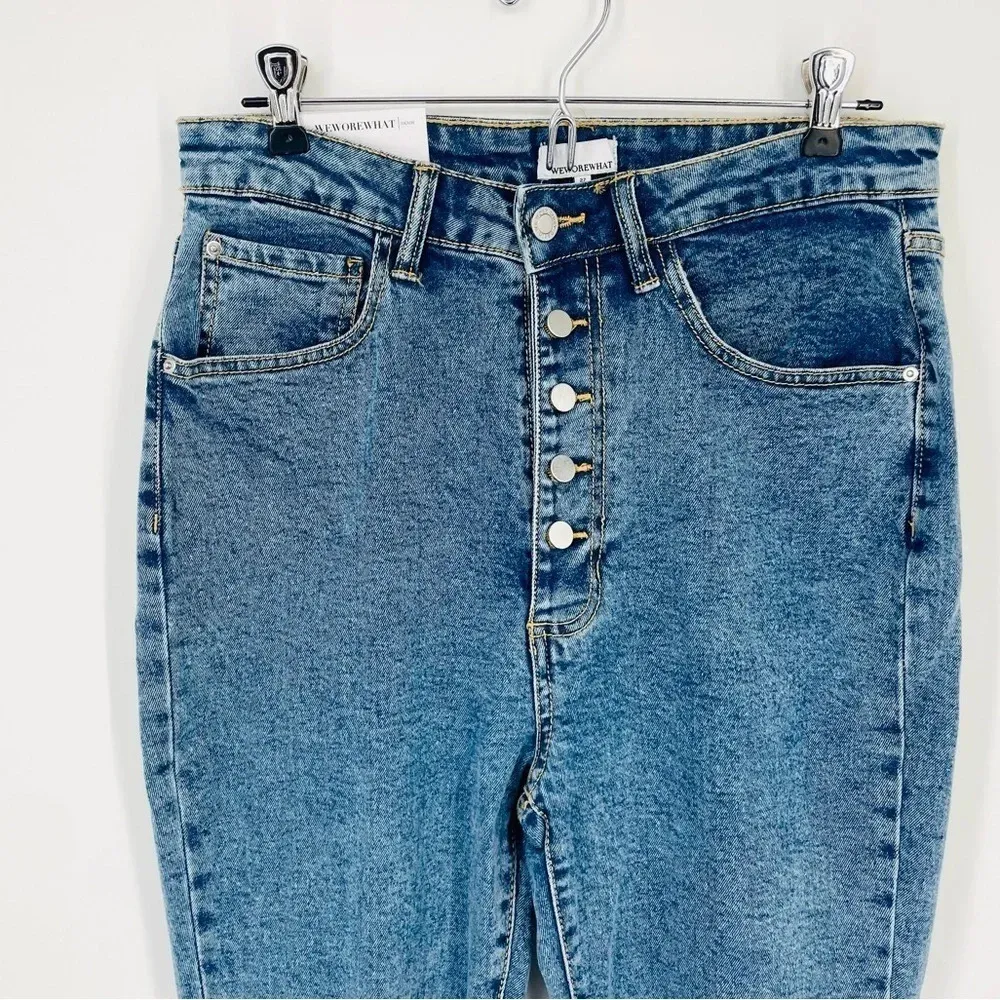NWT WeWoreWhat The Danielle High Rise Vintage Straight in Spring St Hole Size 27 - Image 6