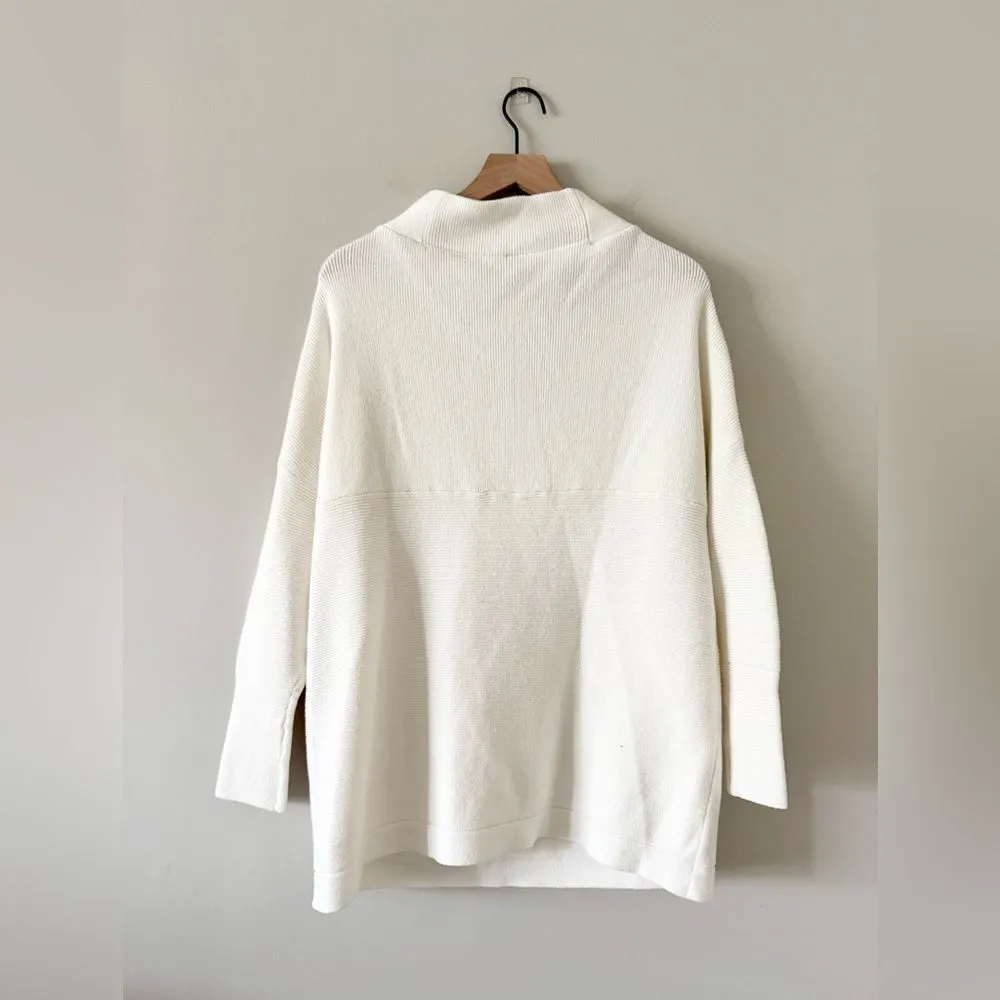 Amazon Mock Neck Long Sleeve Tunic Sweater in Cream - Size S - Image 3