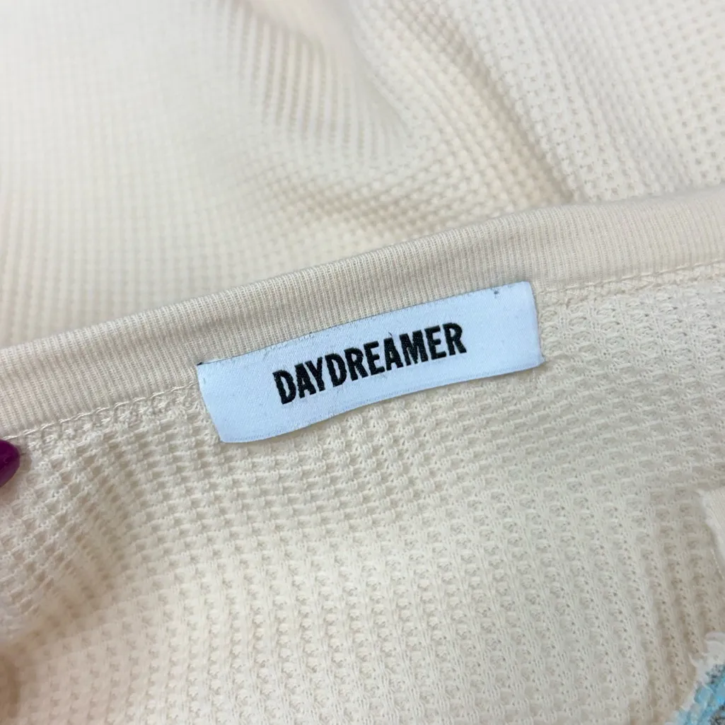 Daydreamer Cream Grateful Dead Thermal Graphic Top Size Large EUC - Image 2