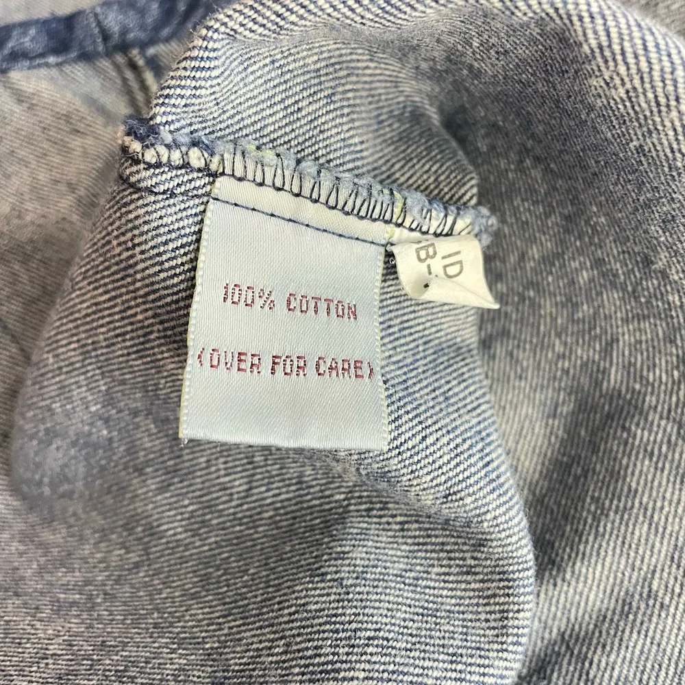 Vintage Patchwork Embroidered Denim Boho Western Country Vest M - Image 11