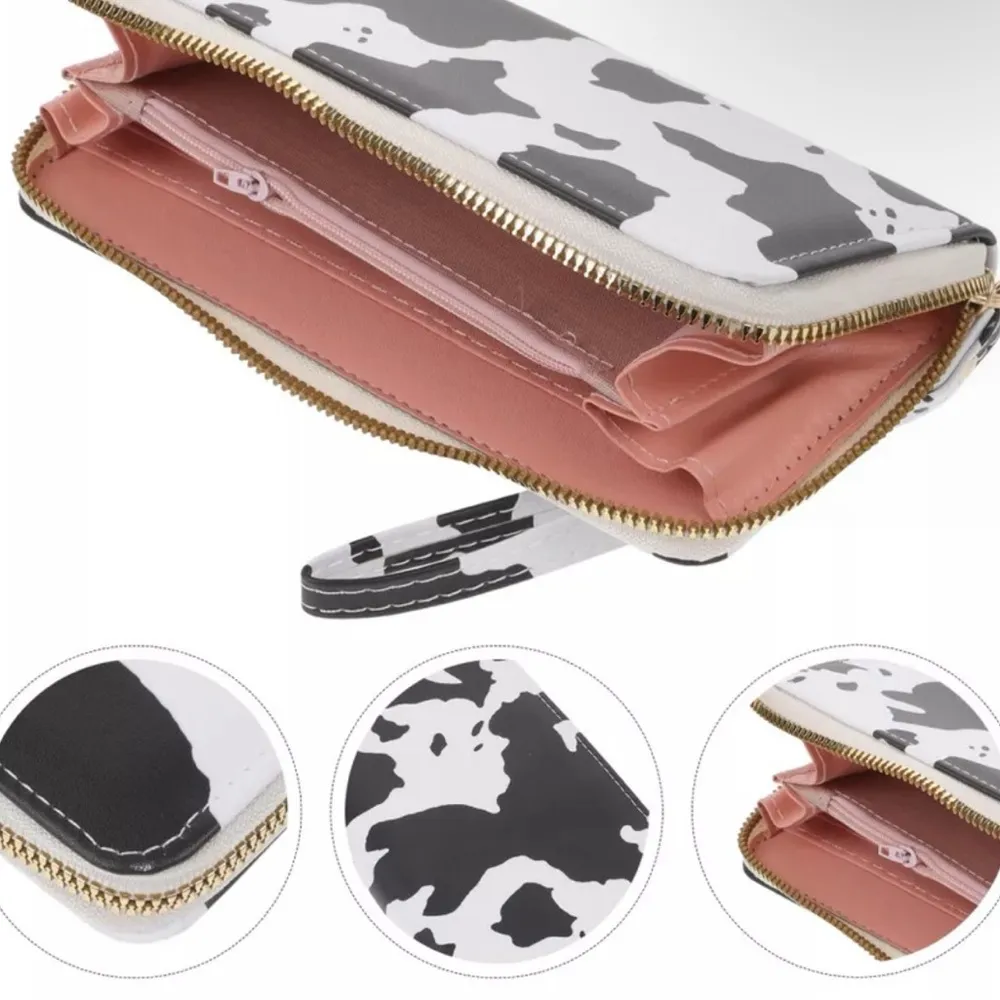 Wild Western Highland Cow Purse, Cowhide cluch & wristlet $20 Black - Image 9