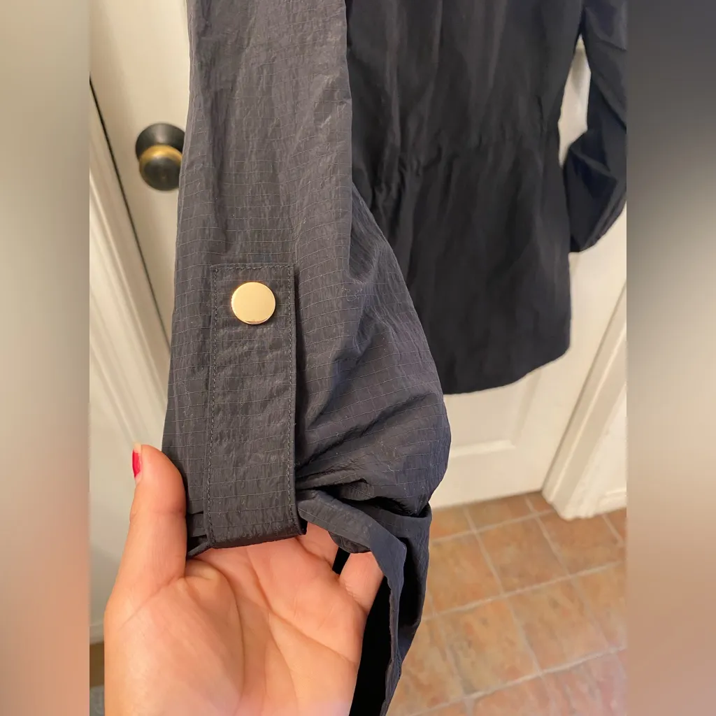 Chico's Women’s Elegant Black Rain Jacket size 6 - Image 5