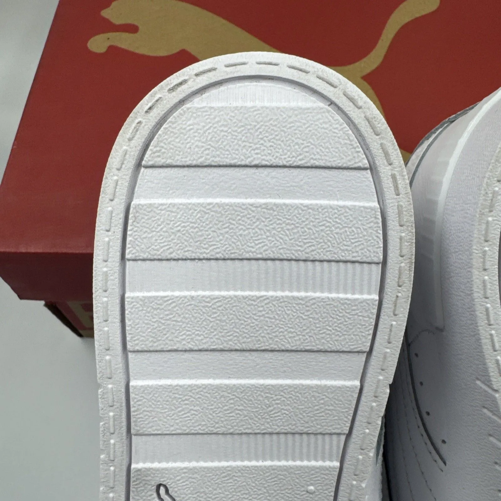 PUMA Court Sneaker, White, Women's Casual Low Top Leather Shoes Size 9 - Image 15