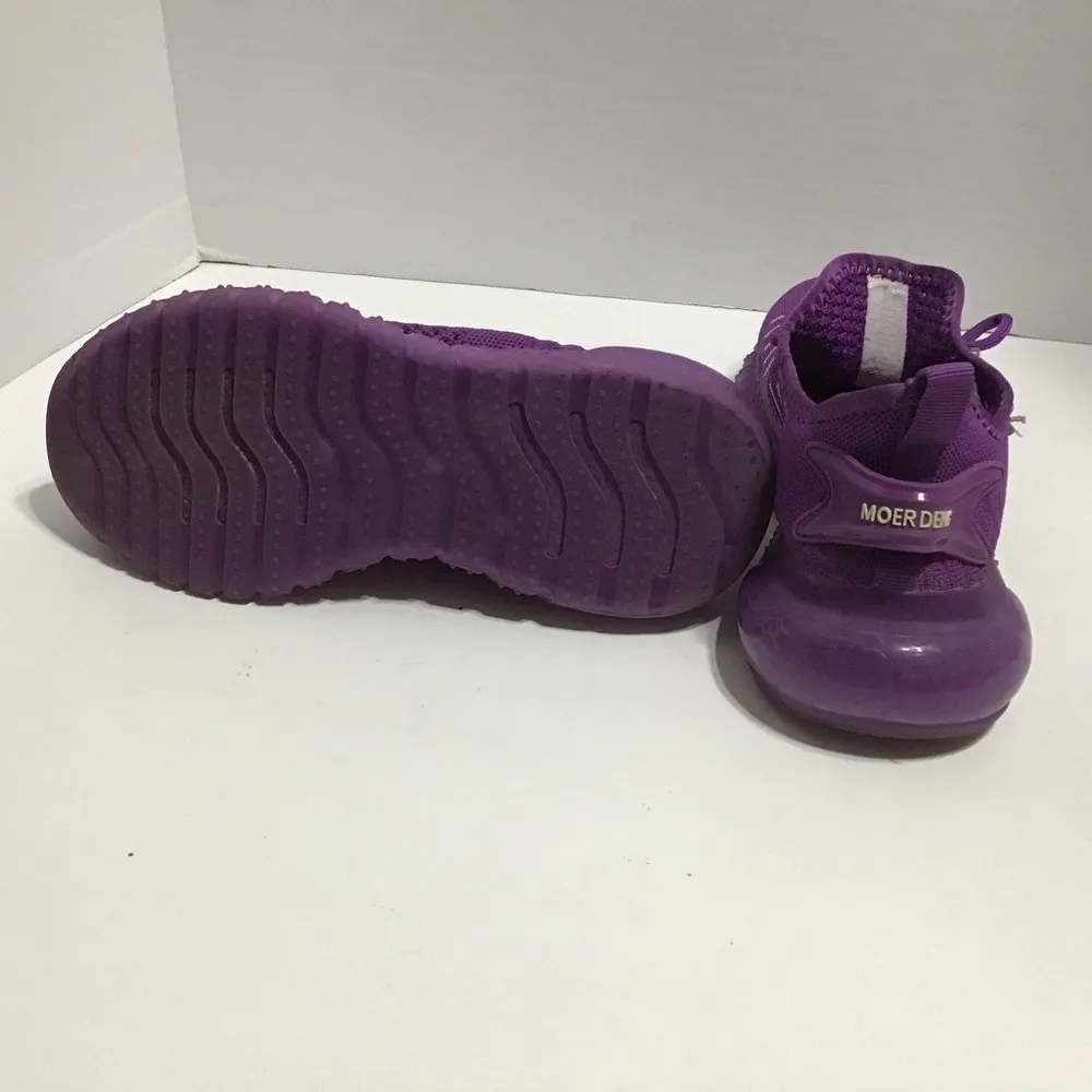 MOERDENG Women's/Men's Breathable Fashion Sneaker Running Walking Shoes Size 39 Purple - Image 5