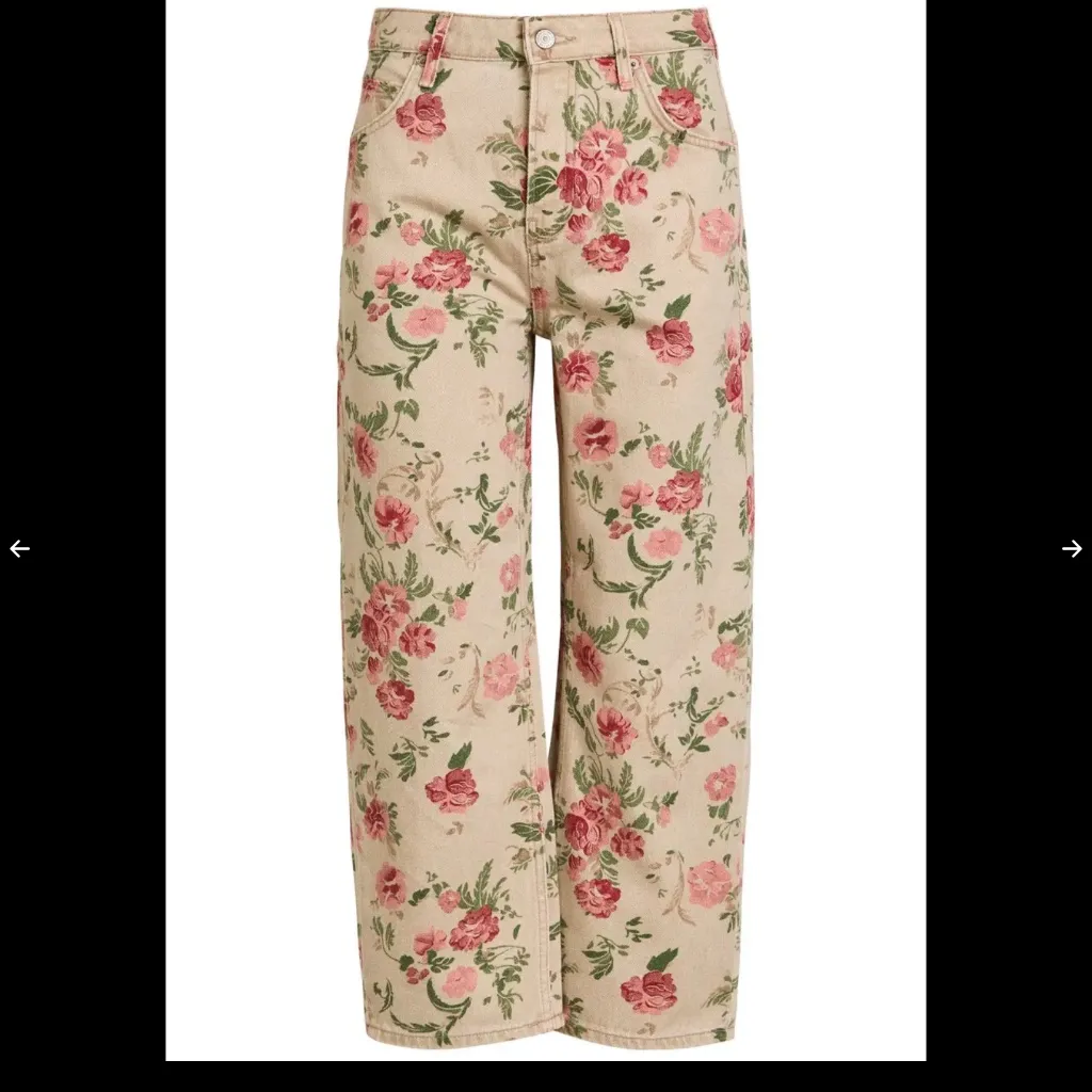 We The Free Deep Trance Printed Crop Jeans in Wallpaper Floral Sz 28 NWT $128R - Image 7