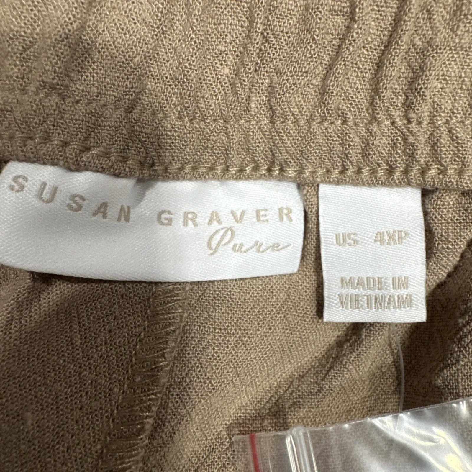 Susan Graver Pure Womens Pull On Shorts Size 4XP Rayon Linen Blend A501390 Pocke - Image 3