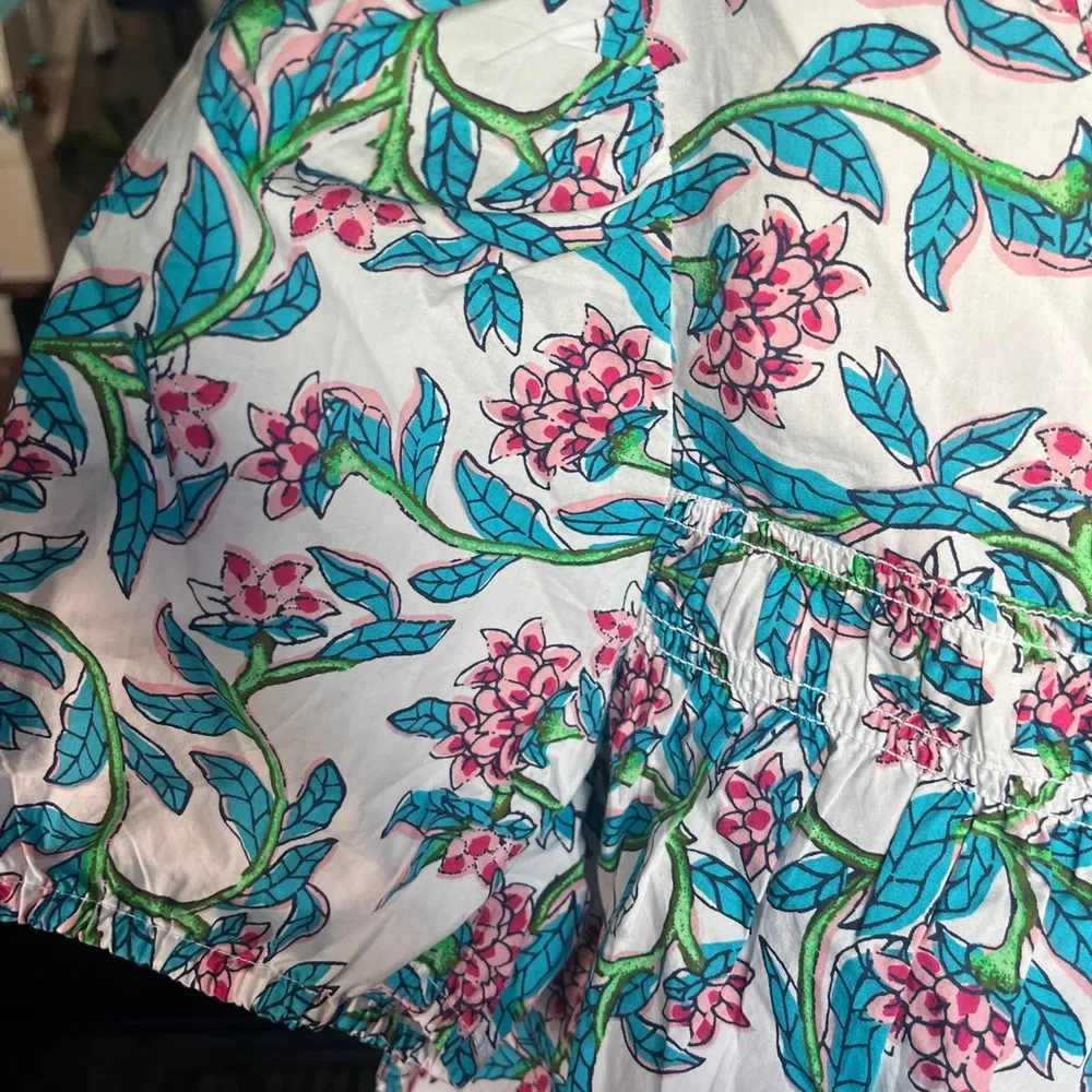 J. Crew Floral Blouse - White, Pink, Green, Blue - Image 4