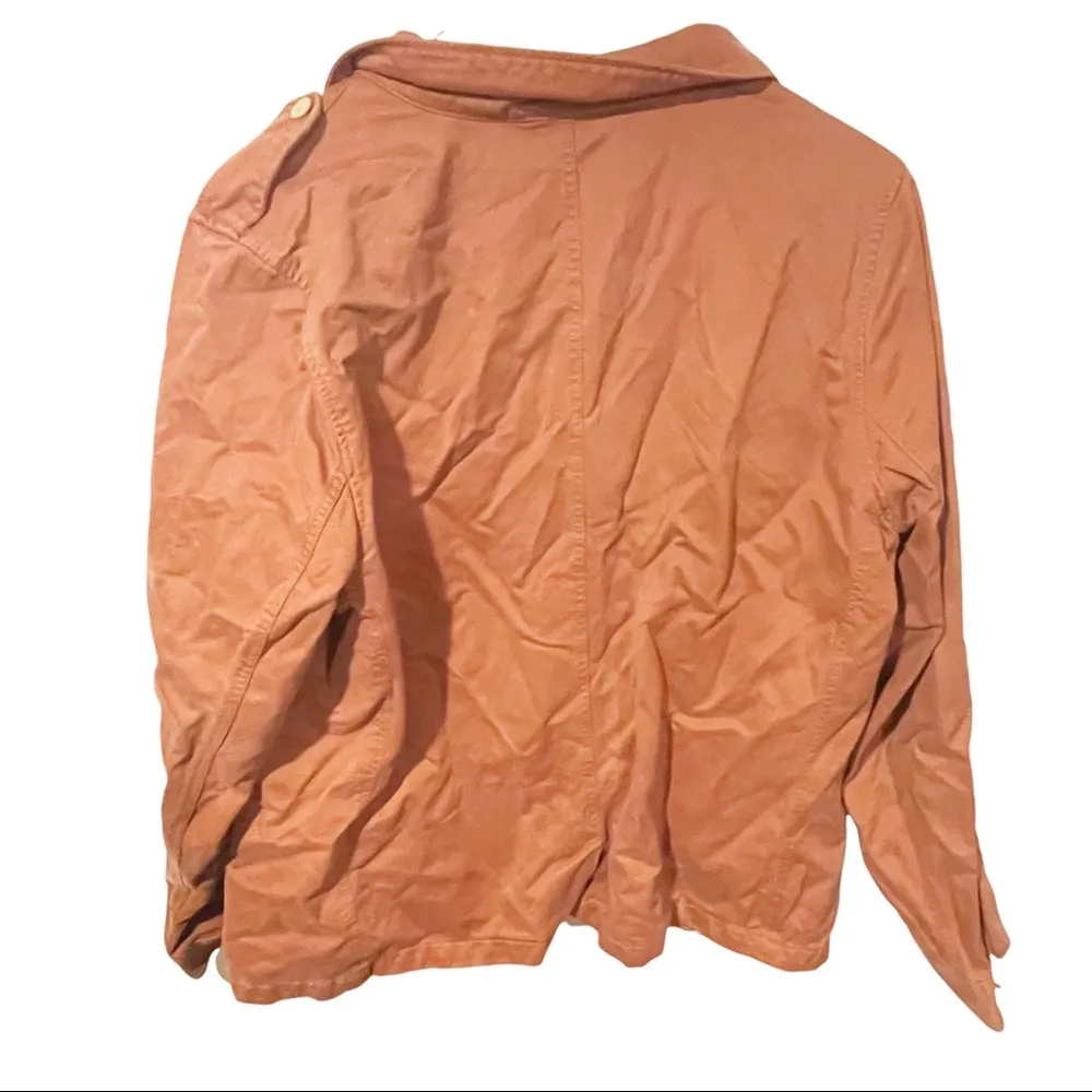 Old Navy  Plus Size XXL Rust Button Front Denim Jean Jacket - Image 5