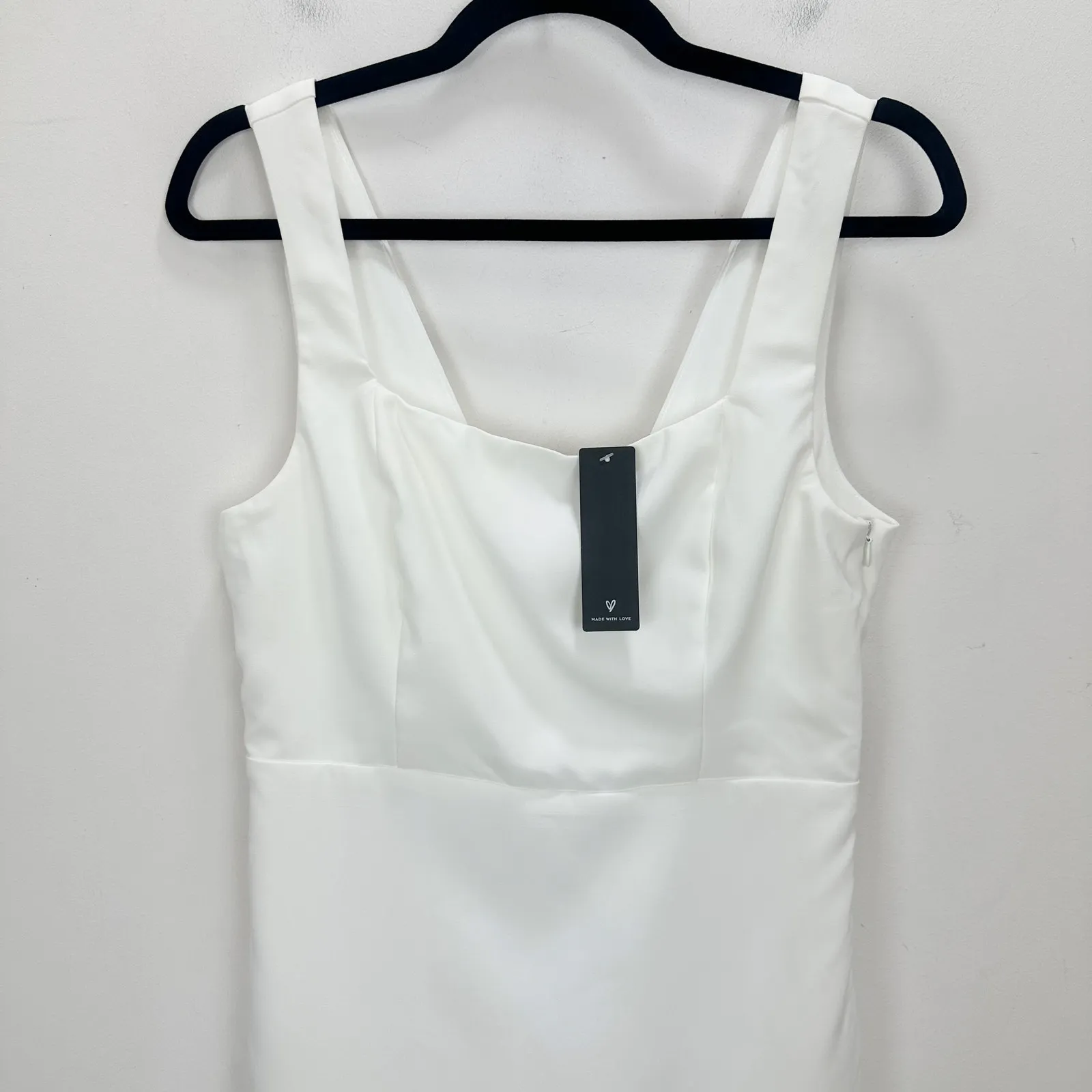 Lulus Blissfully Beaming White Sleeveless Bow Mini Dress Bridal Wedding M NWT - Image 11