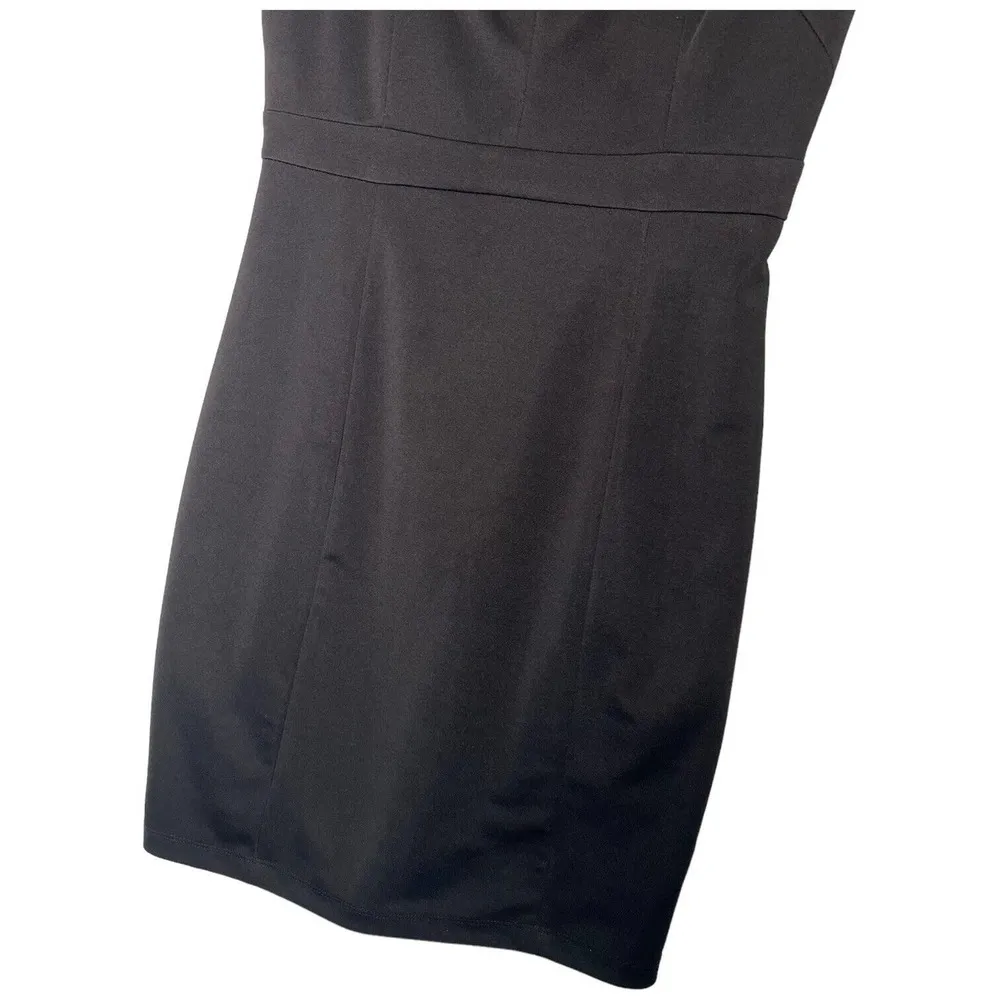 Nikibiki Womens Small Career Dress Sheath Sleeveless Round Neck LBD Black - Image 14